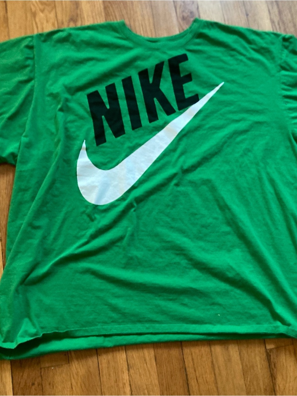 Nike Green Tee with White Logo Print